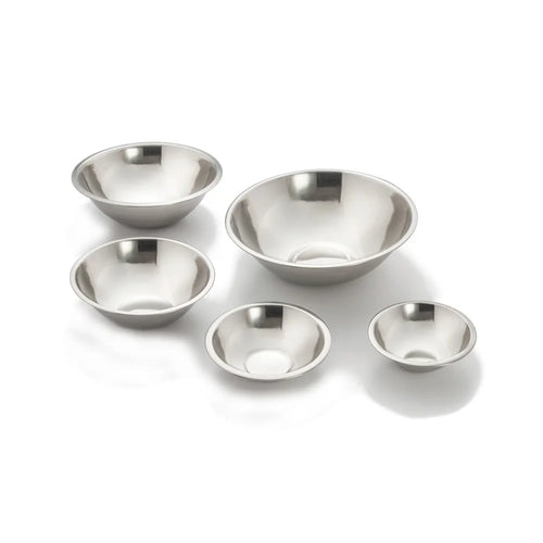 5 Pcs Stainless Steel Mixing Bowls Set Durable Easy Clean Mirror Polished Non Stick Graduated Sizes Essential Kitchen Tool